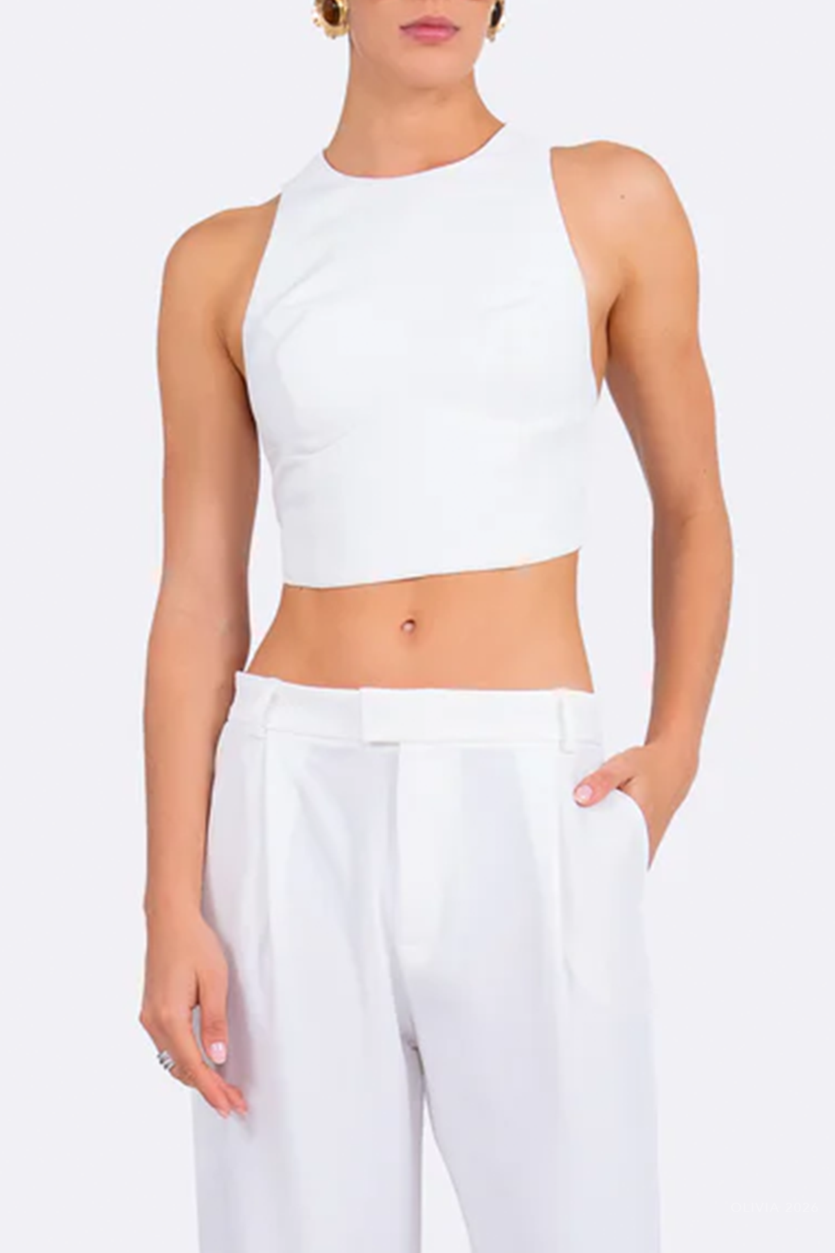 Tessa Crop Top in White