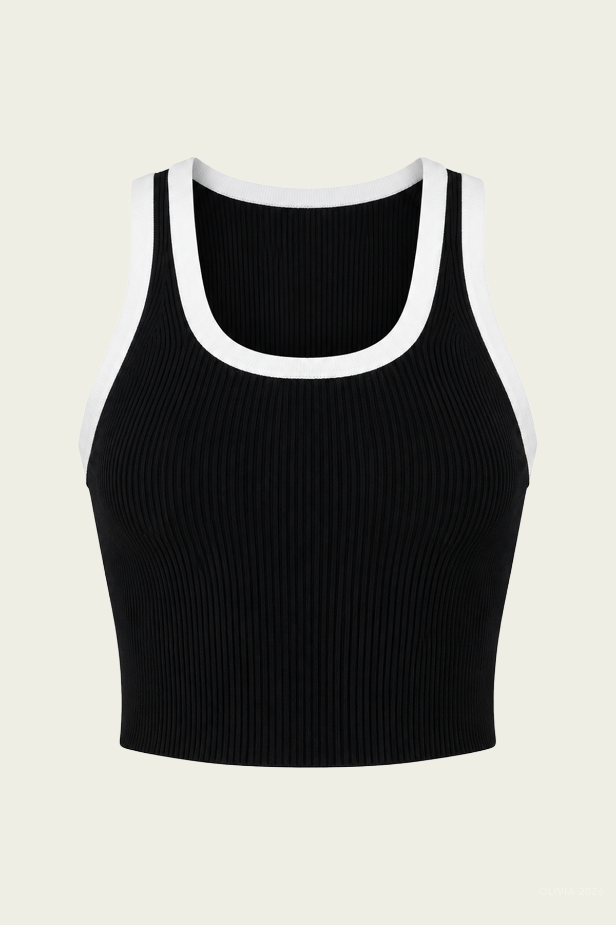 Eve Crop Top in Black White