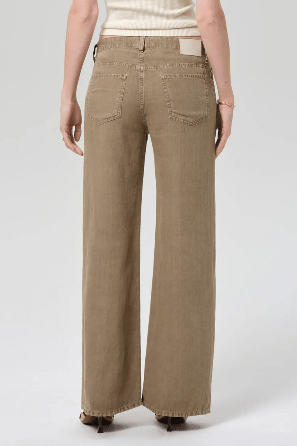 Nora Linen Trouser Leg in Reservoir - shop - olivia.com