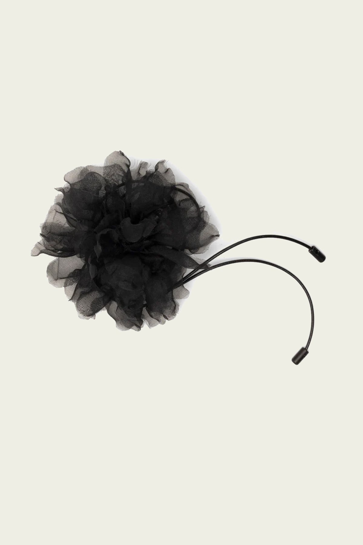 Nyla Flower Choker in Black - shop-olivia.com
