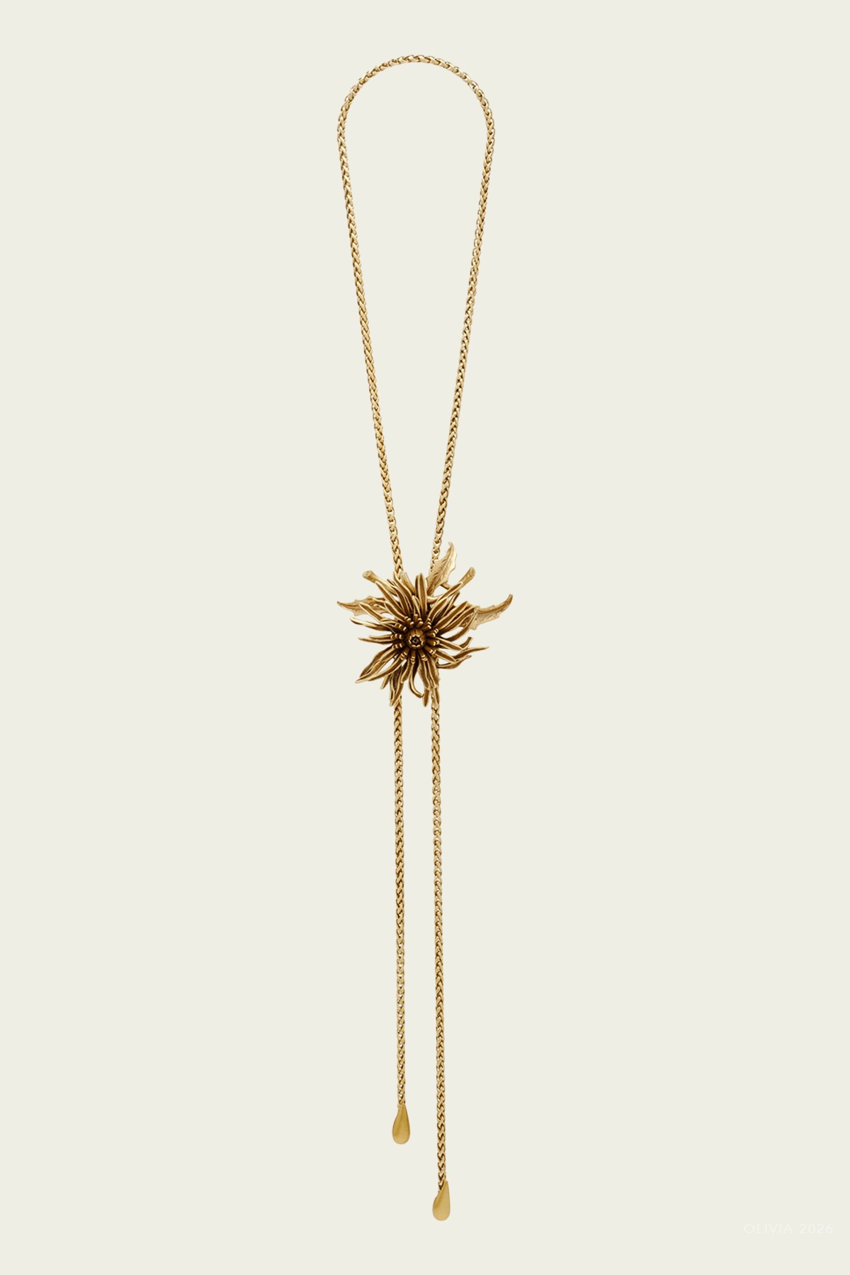 Octavia Bolo Necklace in Antique Brass - shop - olivia.com