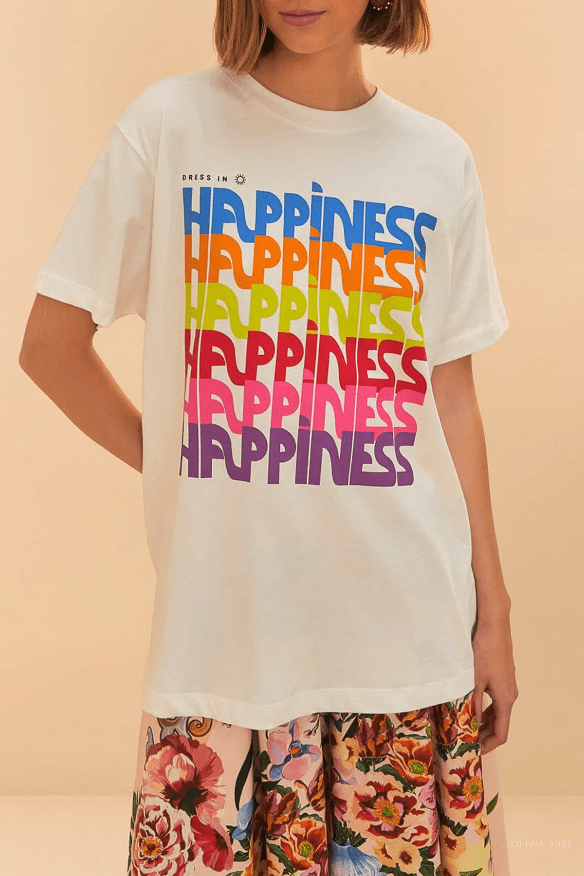 Off - White Dress In Happiness Relaxed T-Shirt - shop - olivia.com
