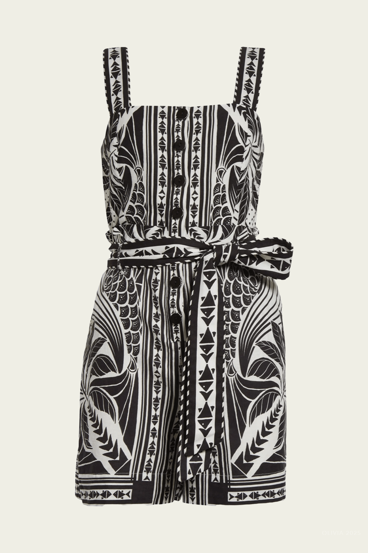 Off - White Monochrome Elegance Scarf Romper - shop - olivia.com