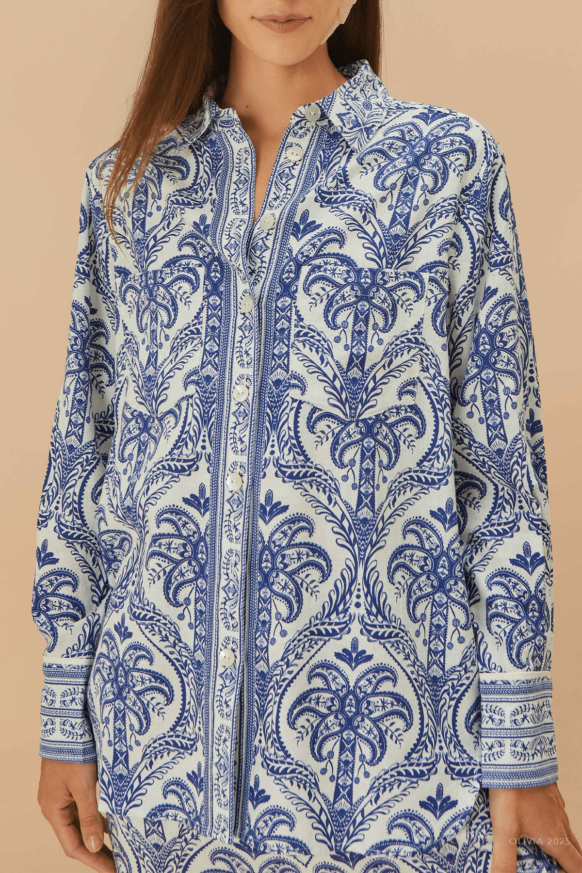 Off - White Tropical Cameo Pajama Shirt - shop - olivia.com