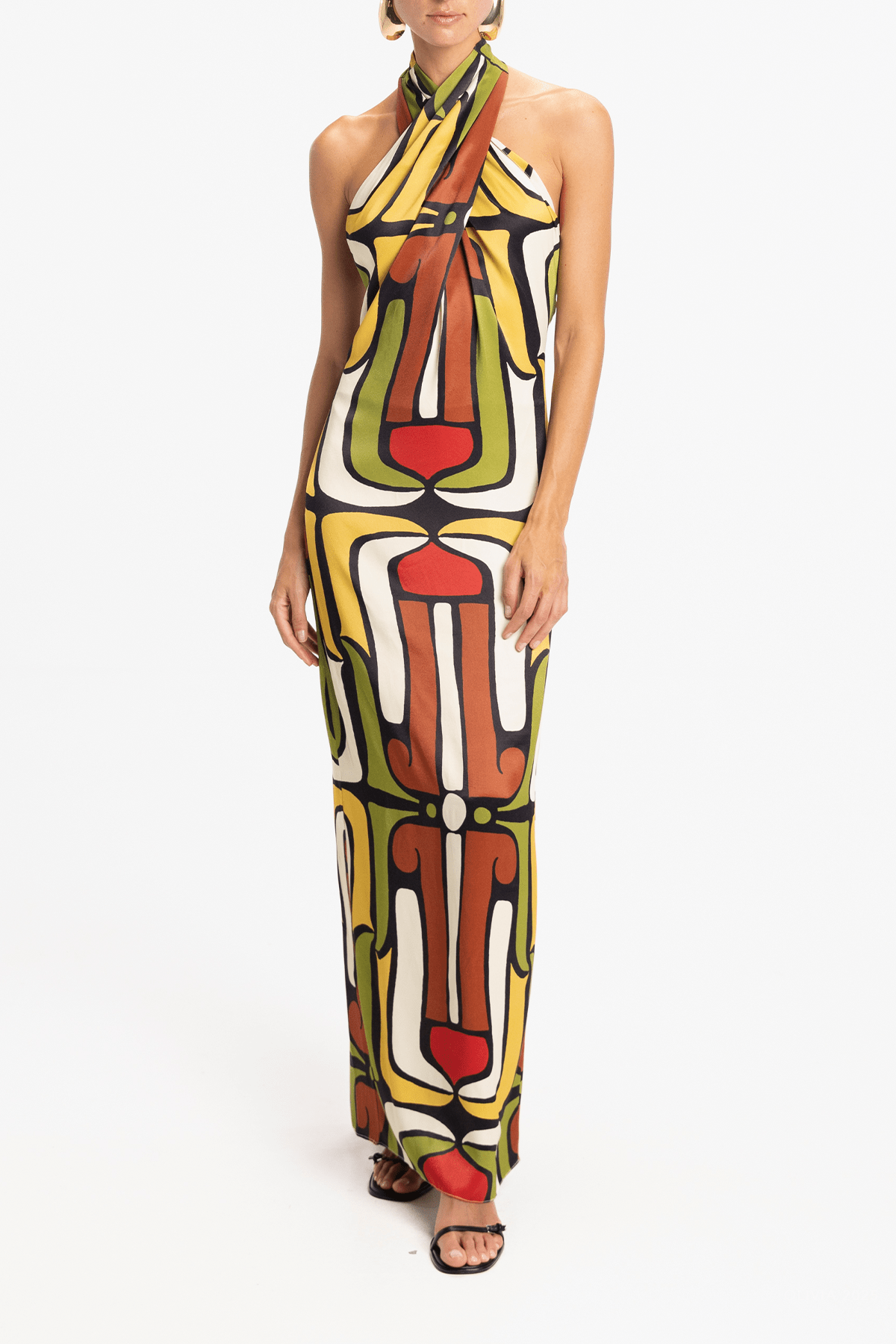 Oliviera Dress in Baroco Multi - shop - olivia.com