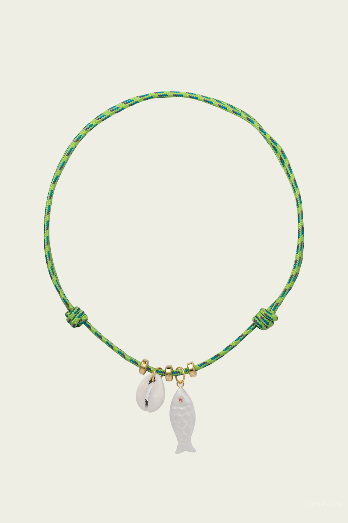 Ollie Necklace in Light Green - shop - olivia.com