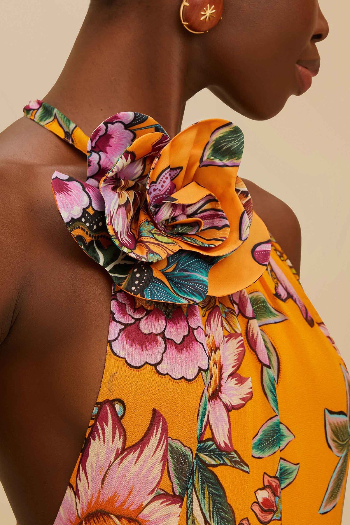 Orange Wonderful Bouquet Maxi Dress - shop - olivia.com