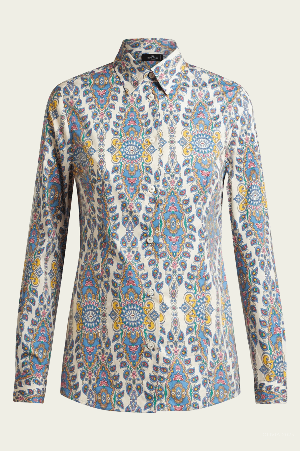 Paisley - Print Cotton Shirt in Multicolor - shop - olivia.com