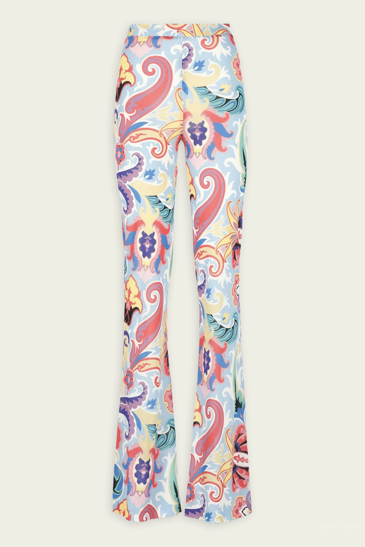 Paisley - Printed Flared Pants in Multicolor - shop - olivia.com
