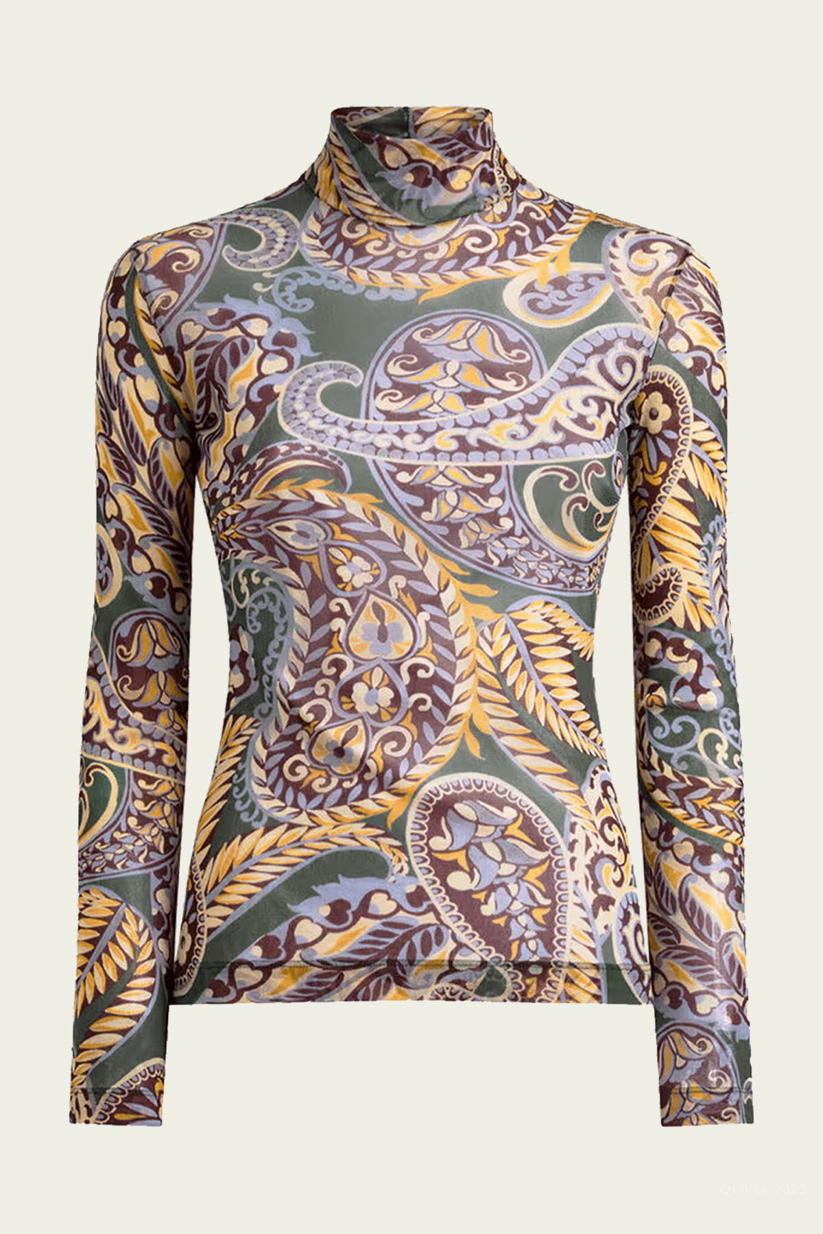 Paisley Tulle Sweater in Multicolor - shop - olivia.com