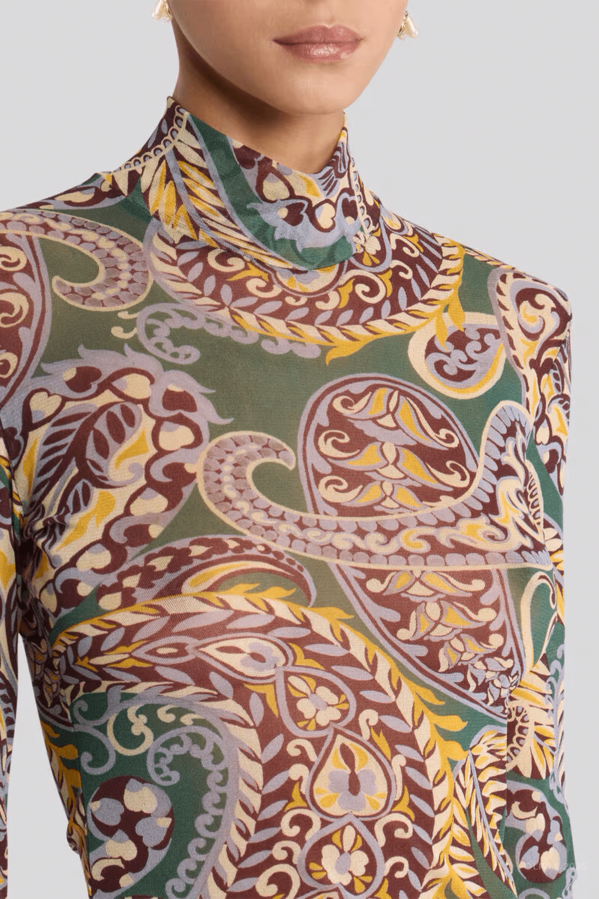 Paisley Tulle Sweater in Multicolor - shop - olivia.com