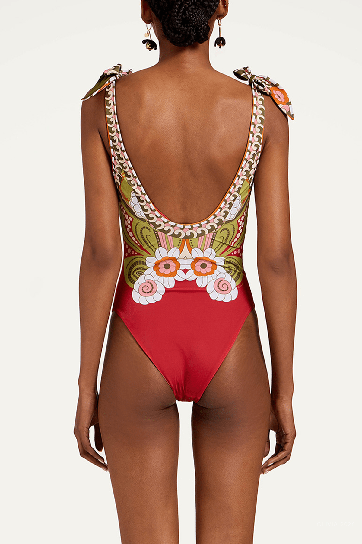 Pammy Reversible Suit in Ambrosia Placee Green - shop-olivia.com
