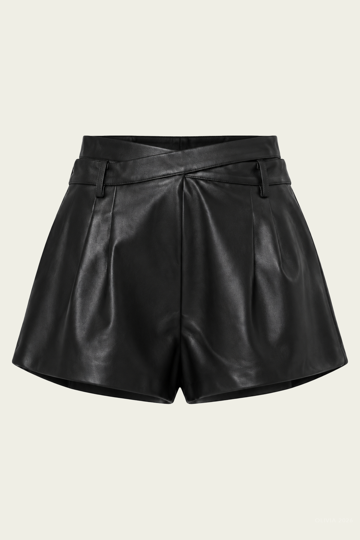 Dali Leather Shorts in Black
