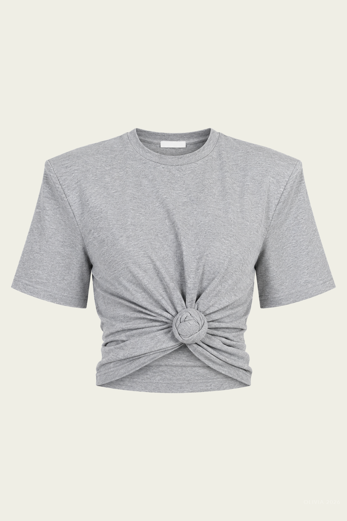 May Knot Tee in Grey