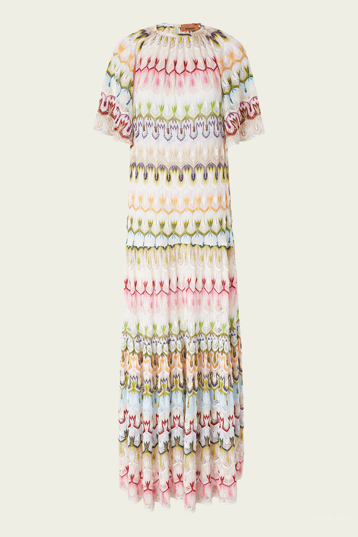 Pattern Short - Sleeve Dress in Multicolor - shop - olivia.com