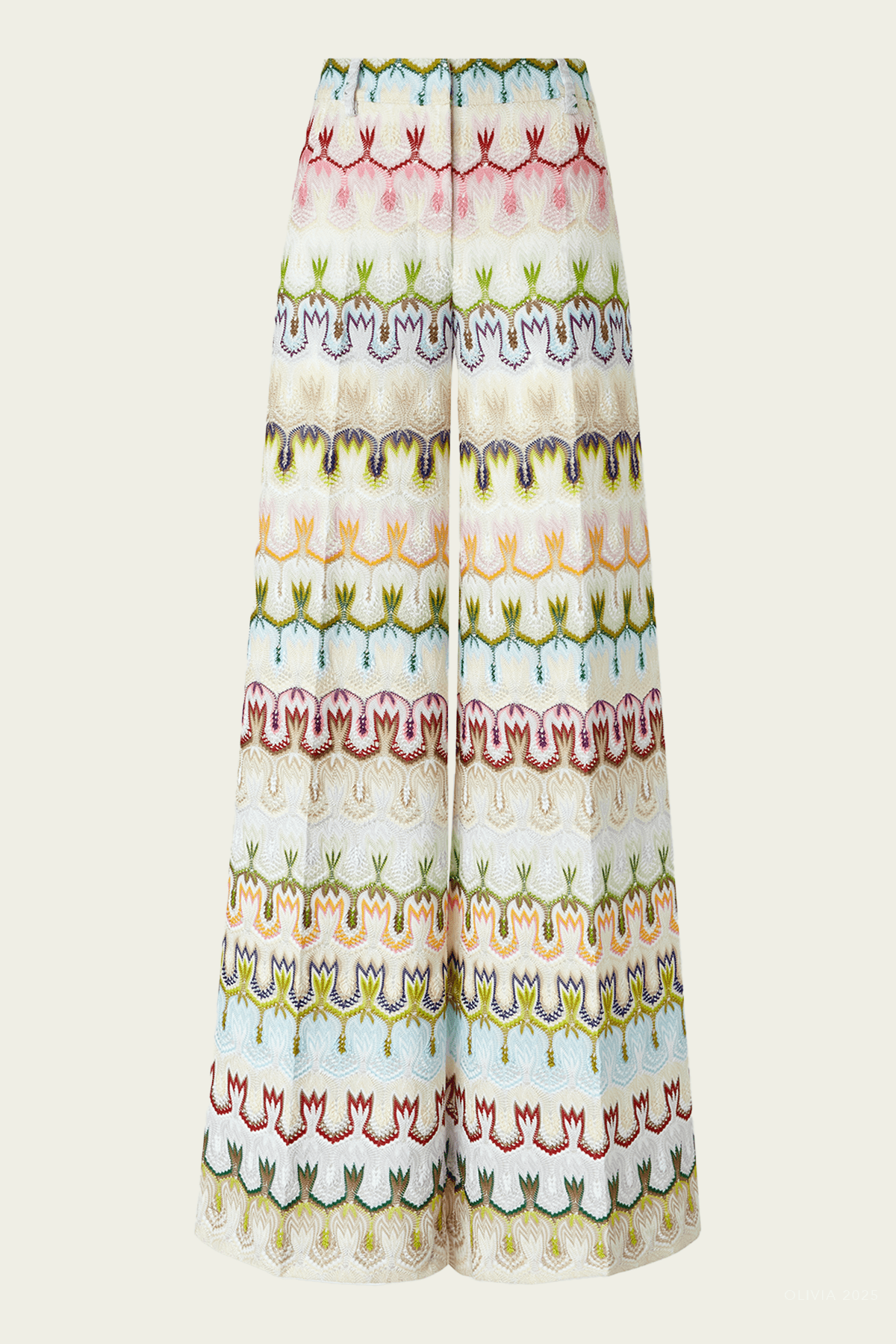 Pattern Wide - Leg Trousers in Multicolor - shop - olivia.com