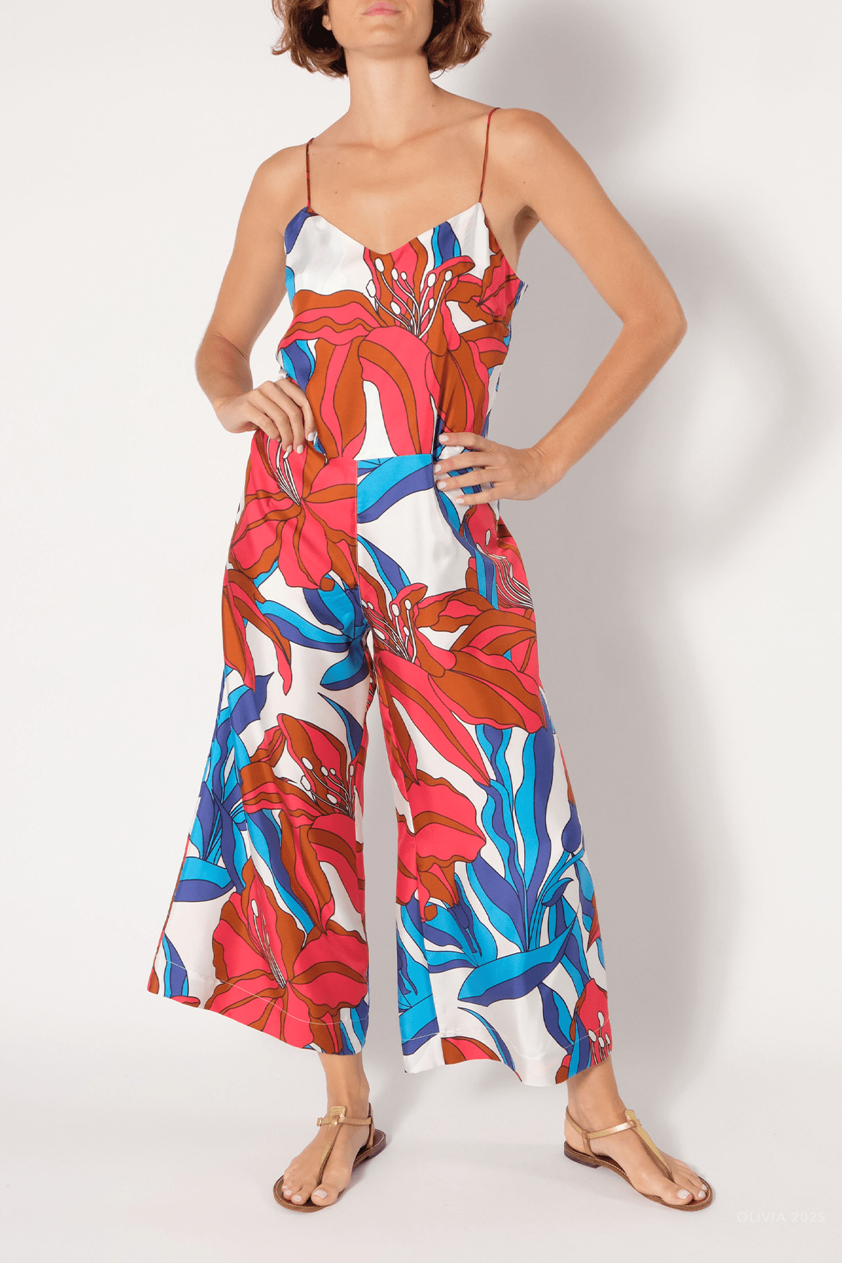 Paulette Jumpsuit in Mix Spice White Lily - shop - olivia.com