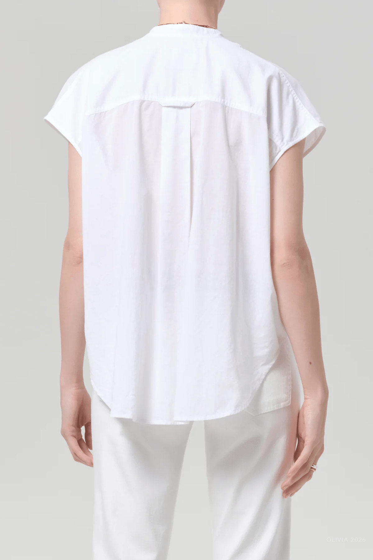 Penelope Blouse in White - shop - olivia.com