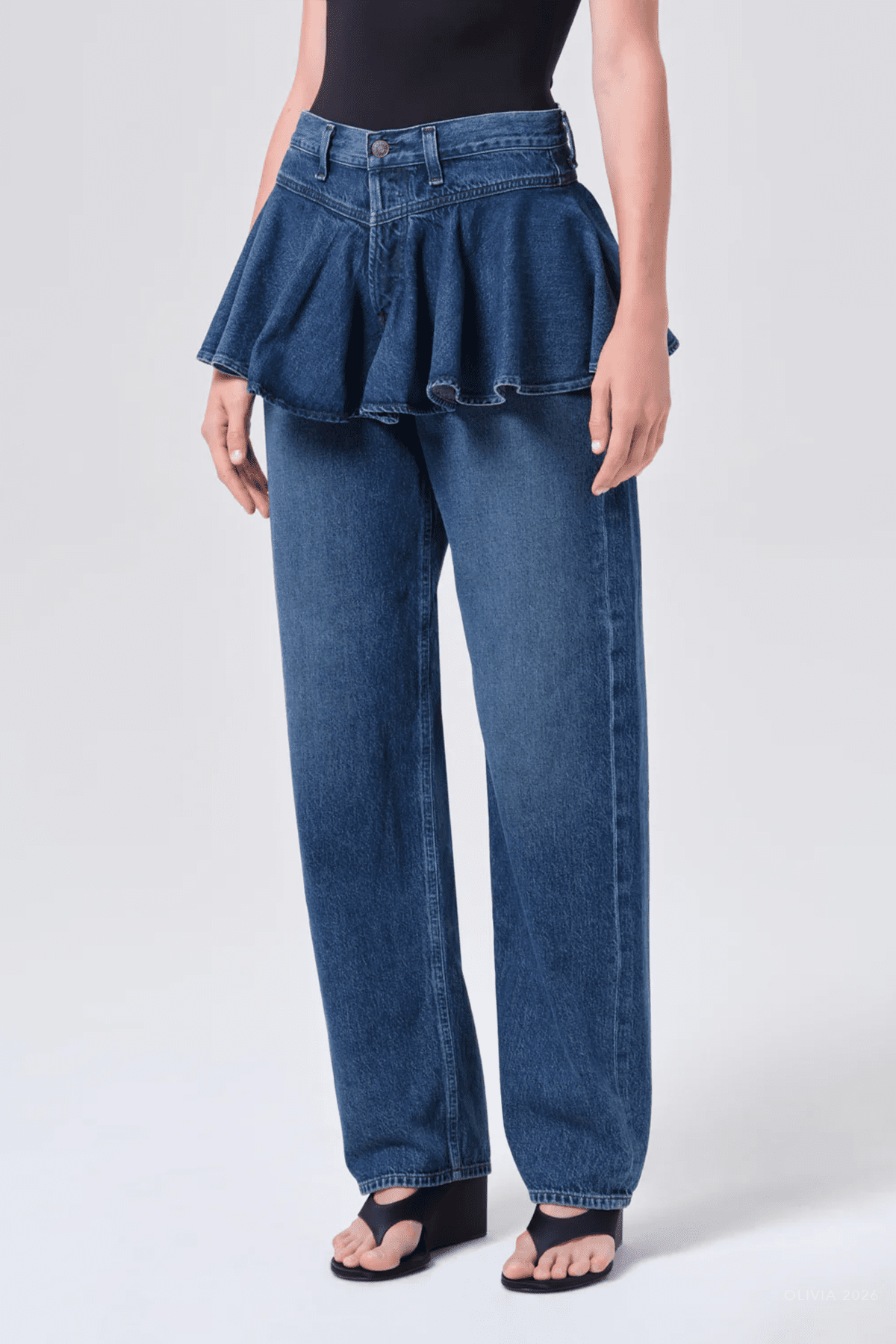 Peplum Jean in Peak - shop - olivia.com