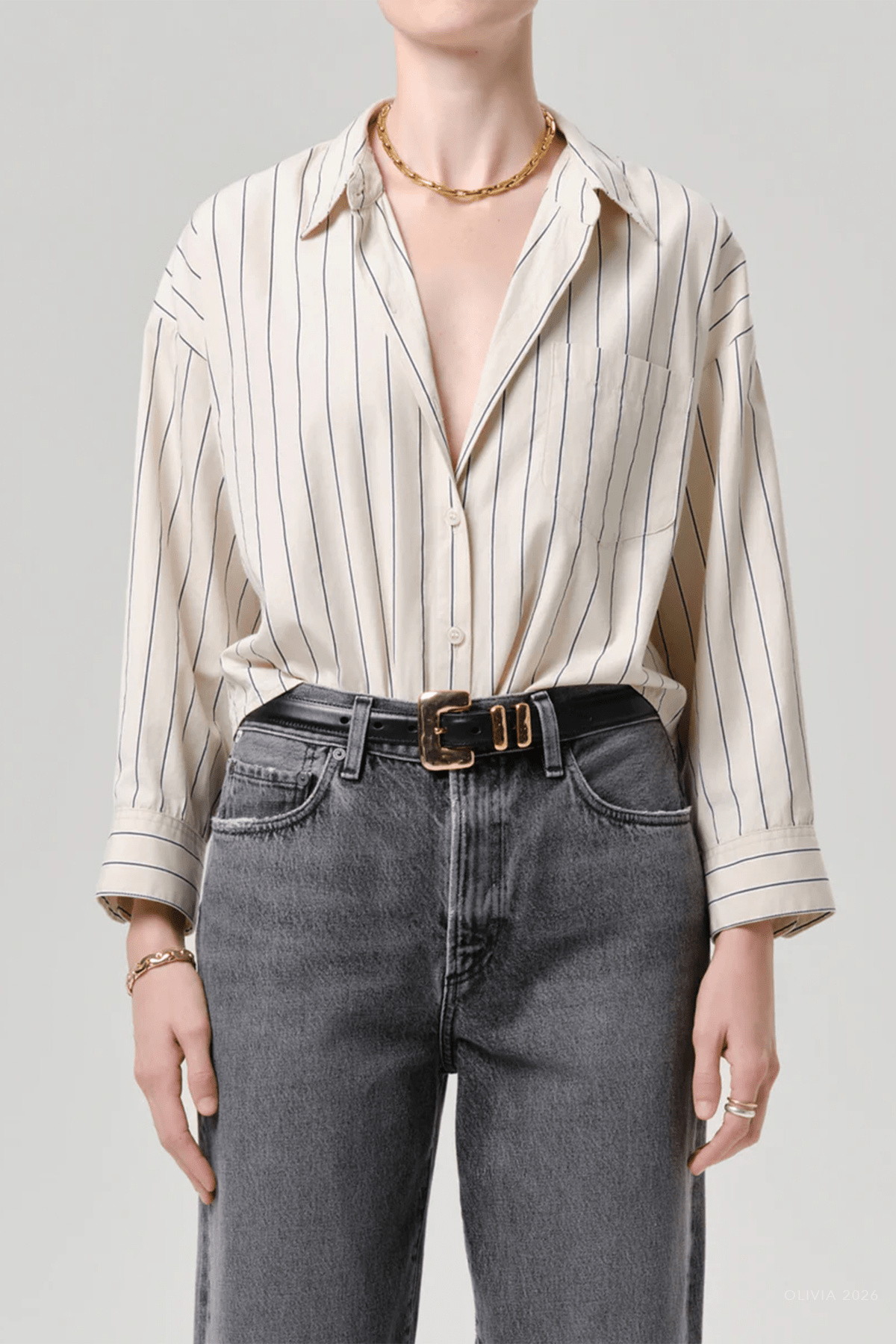 Petit Ami Shirt in Ramble Stripe - shop-olivia.com