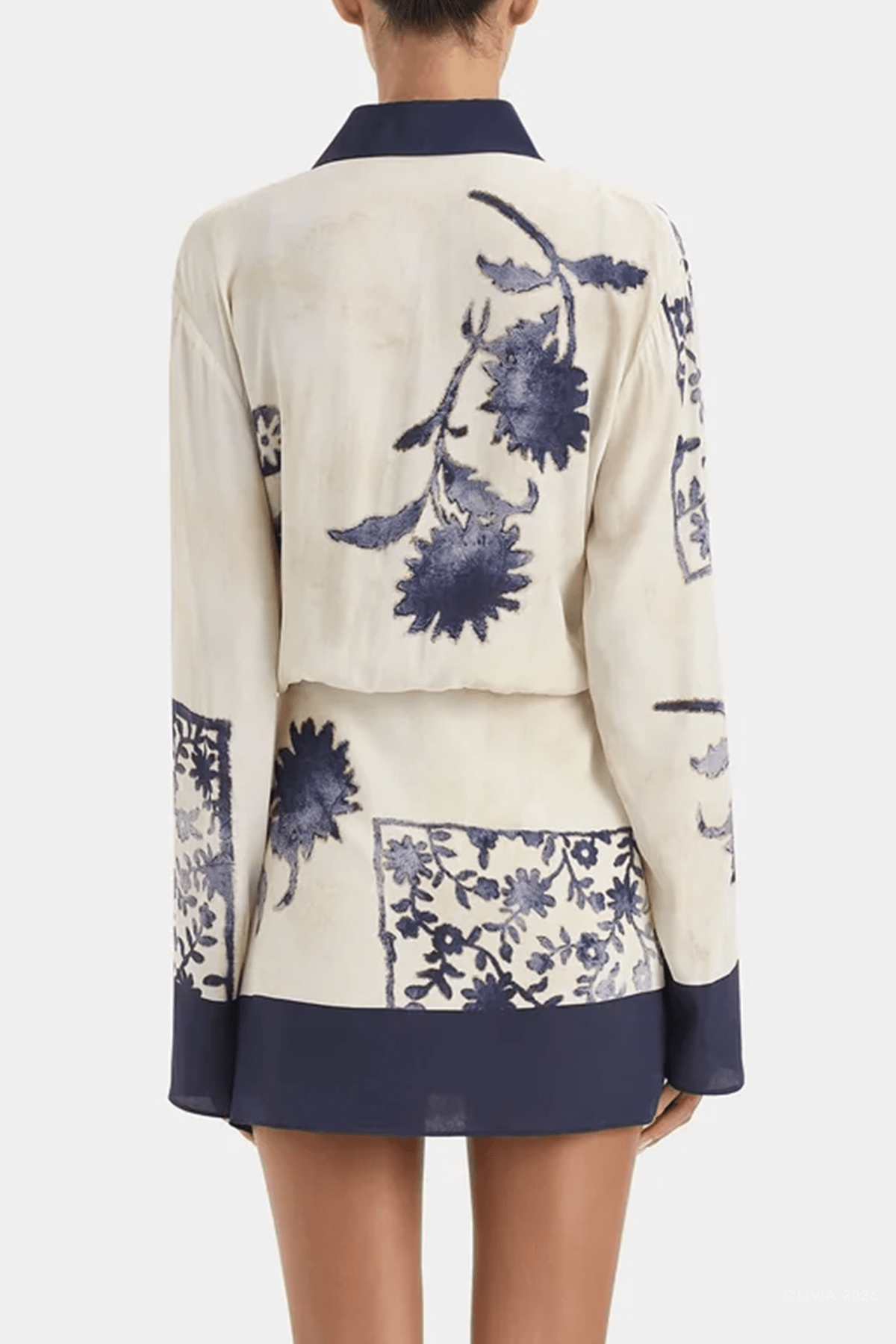Phillipa Shirt Dress in Eira Midnight - shop-olivia.com