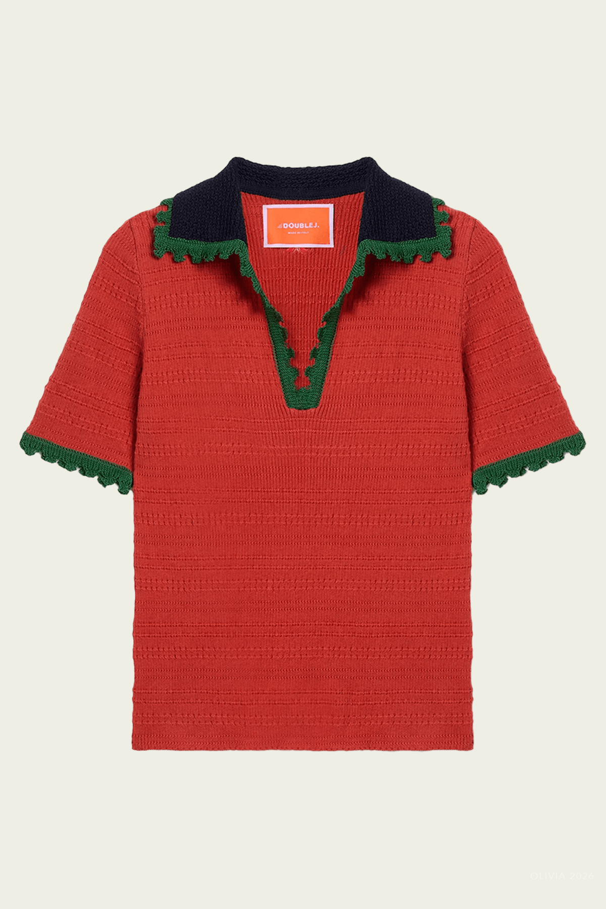 Picket Polo Top in Terra - shop - olivia.com