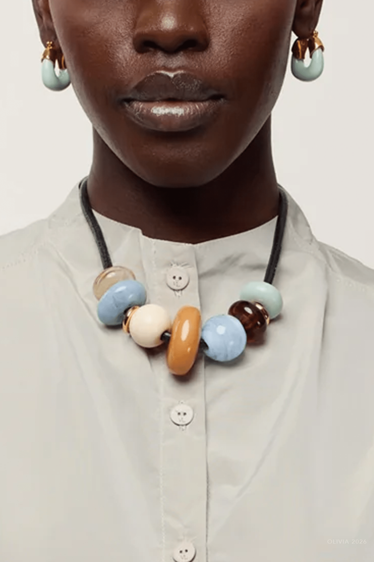 Piedra Necklace in Clay - shop-olivia.com
