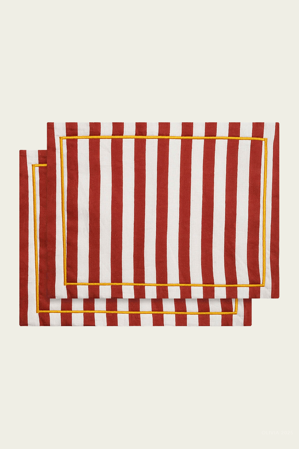 Placemat Set of 2 in Riviera Brick - shop - olivia.com