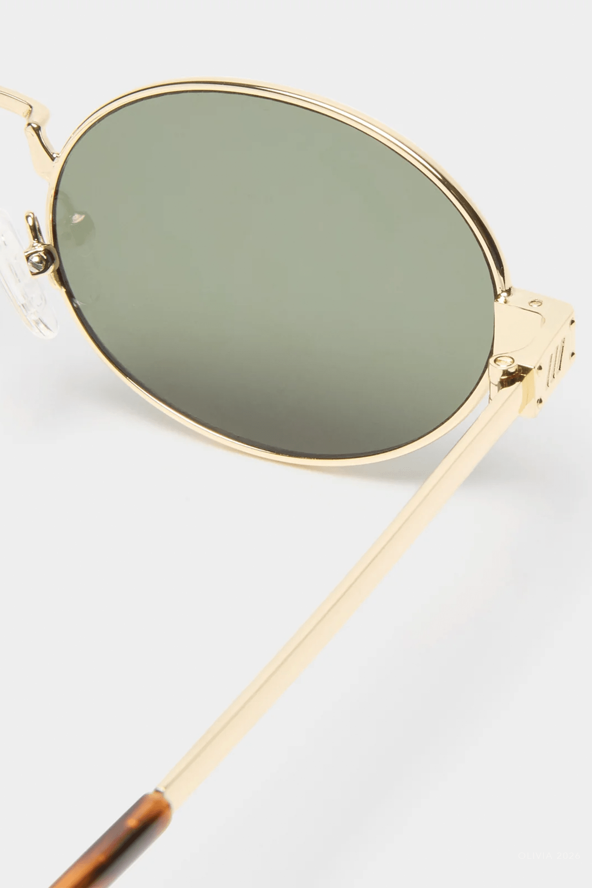 Poseidon Deux Oval Sunglasses in Gold - shop-olivia.com