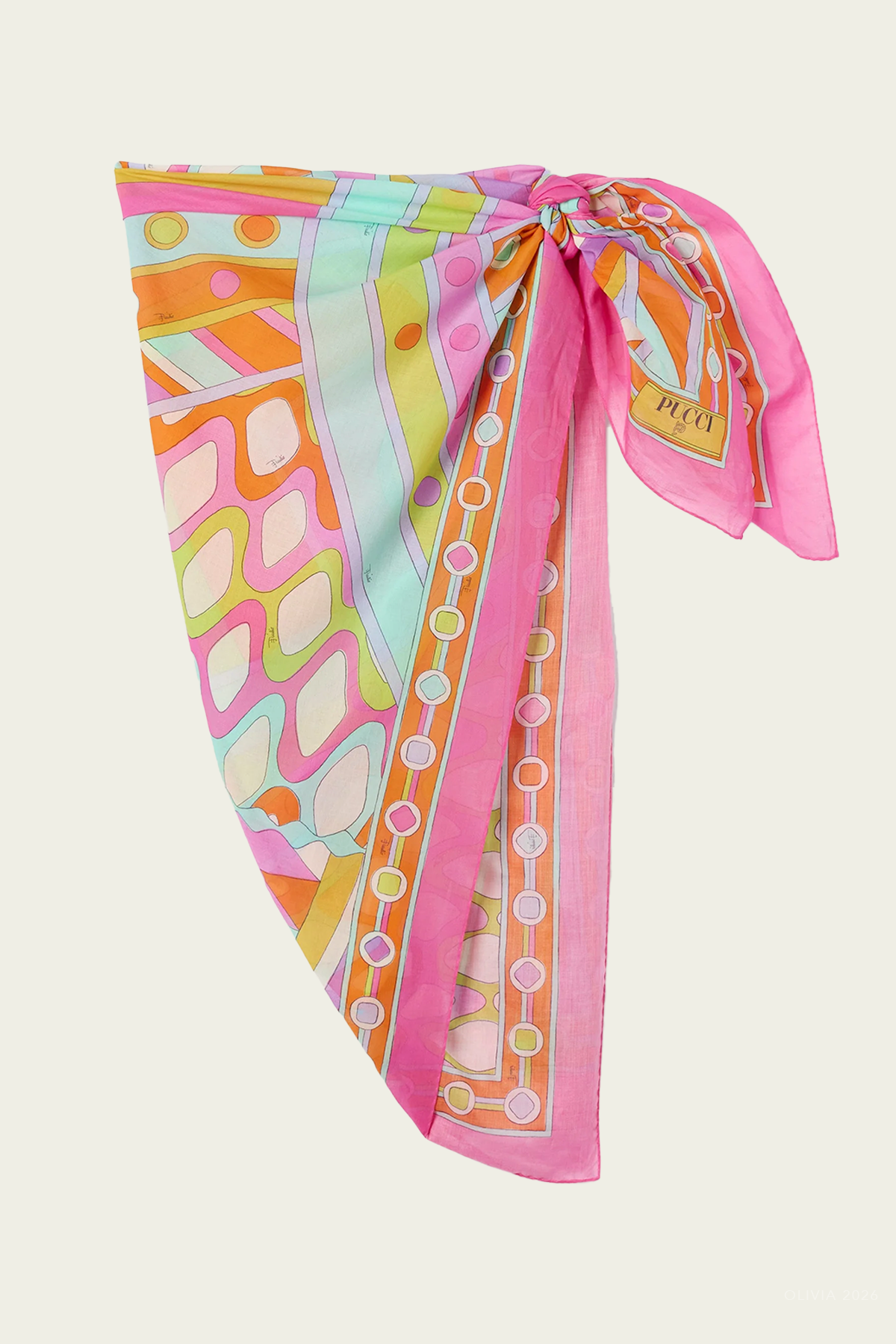 Vivara-Print Cotton Pareo in Multicolor