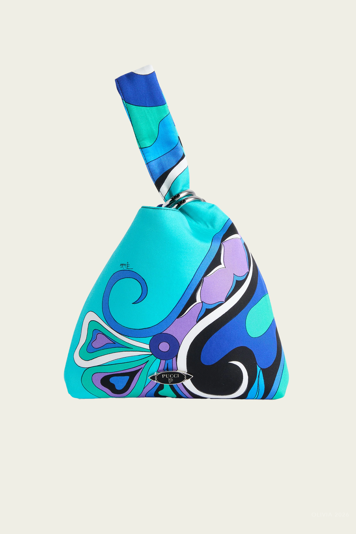 Emilio Pochette Bag in Turquoise Blue