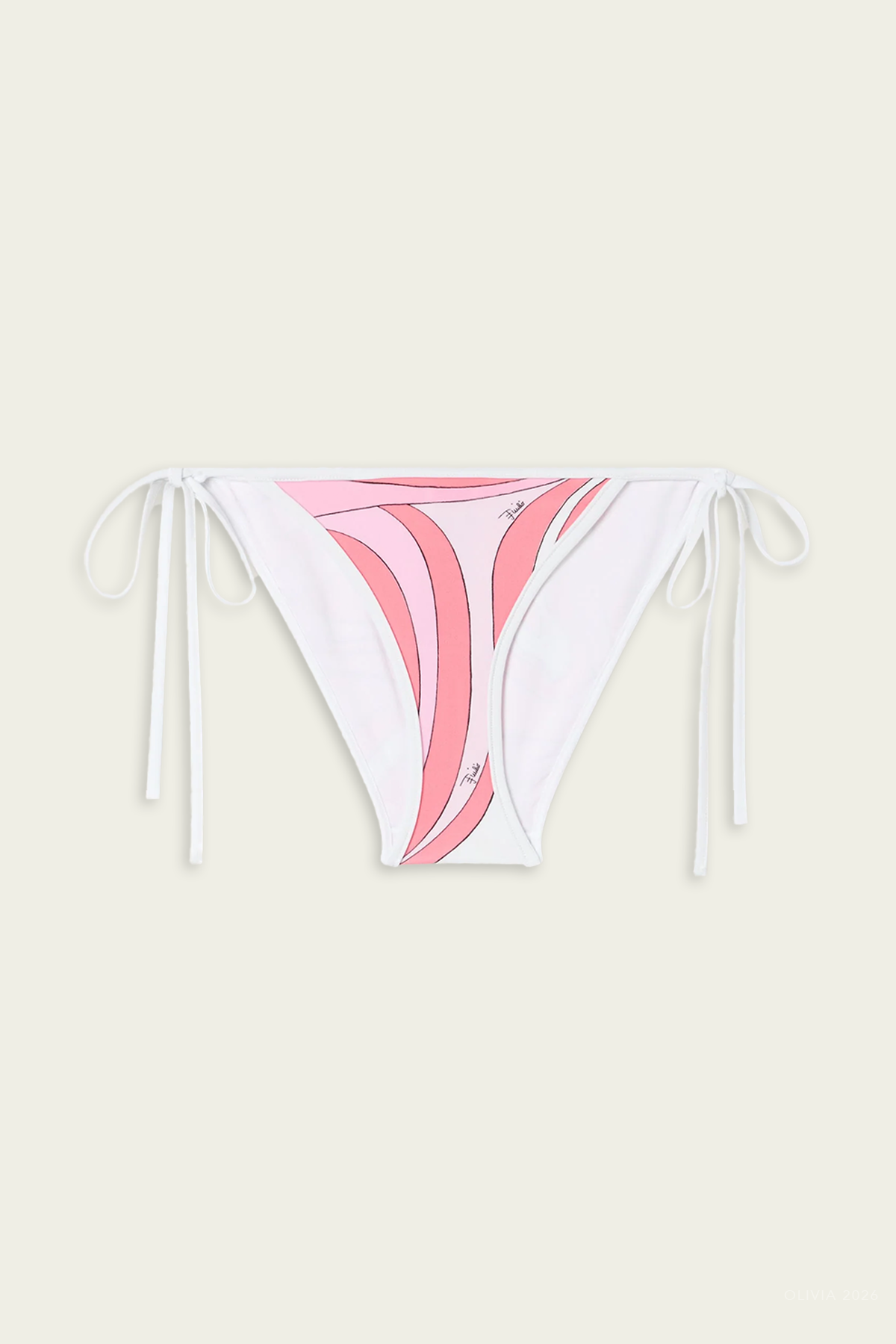 Marmo-Print Bikini Bottom in Pink