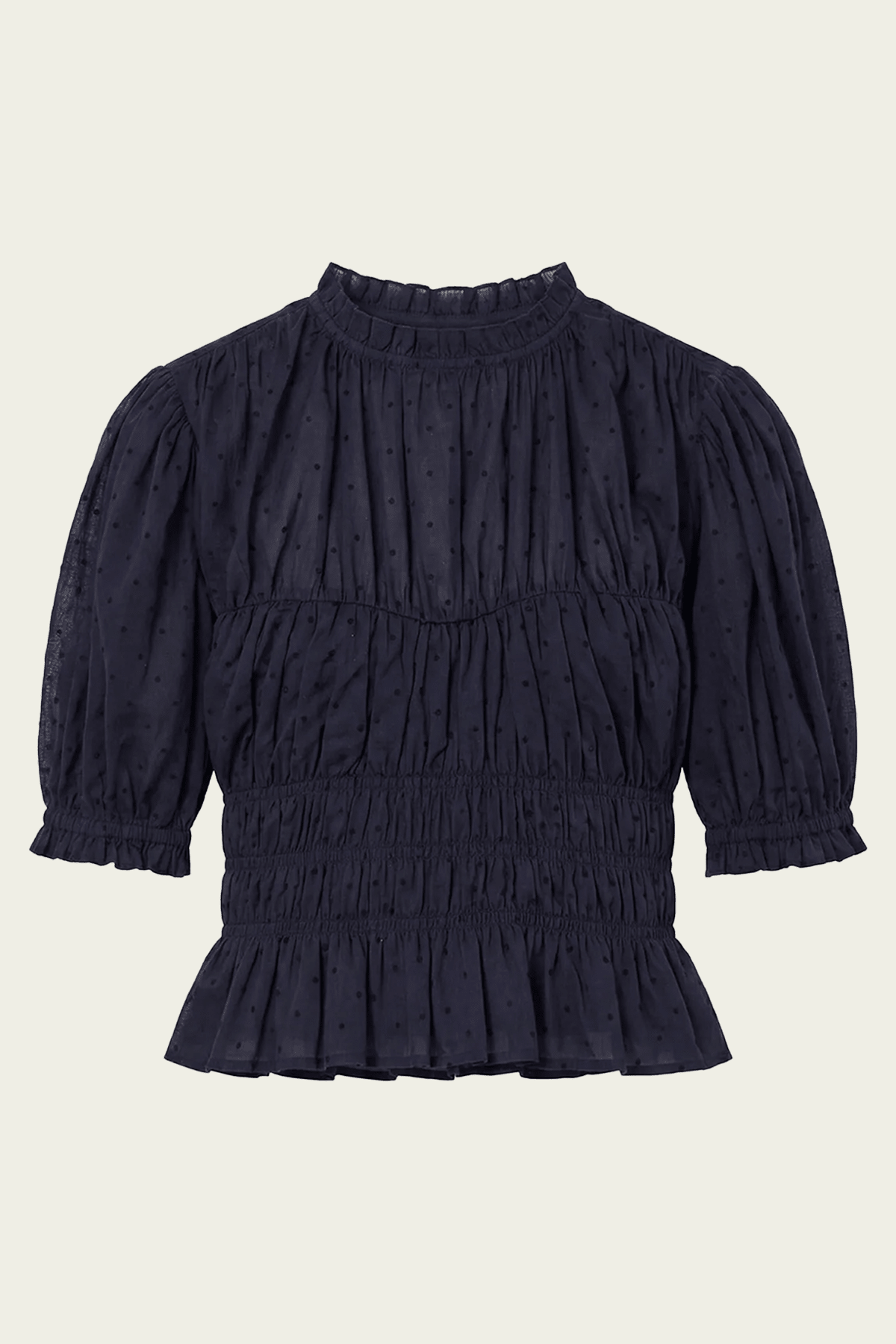Rae Short-Sleeve Cotton Top in Nightfall - shop-olivia.com