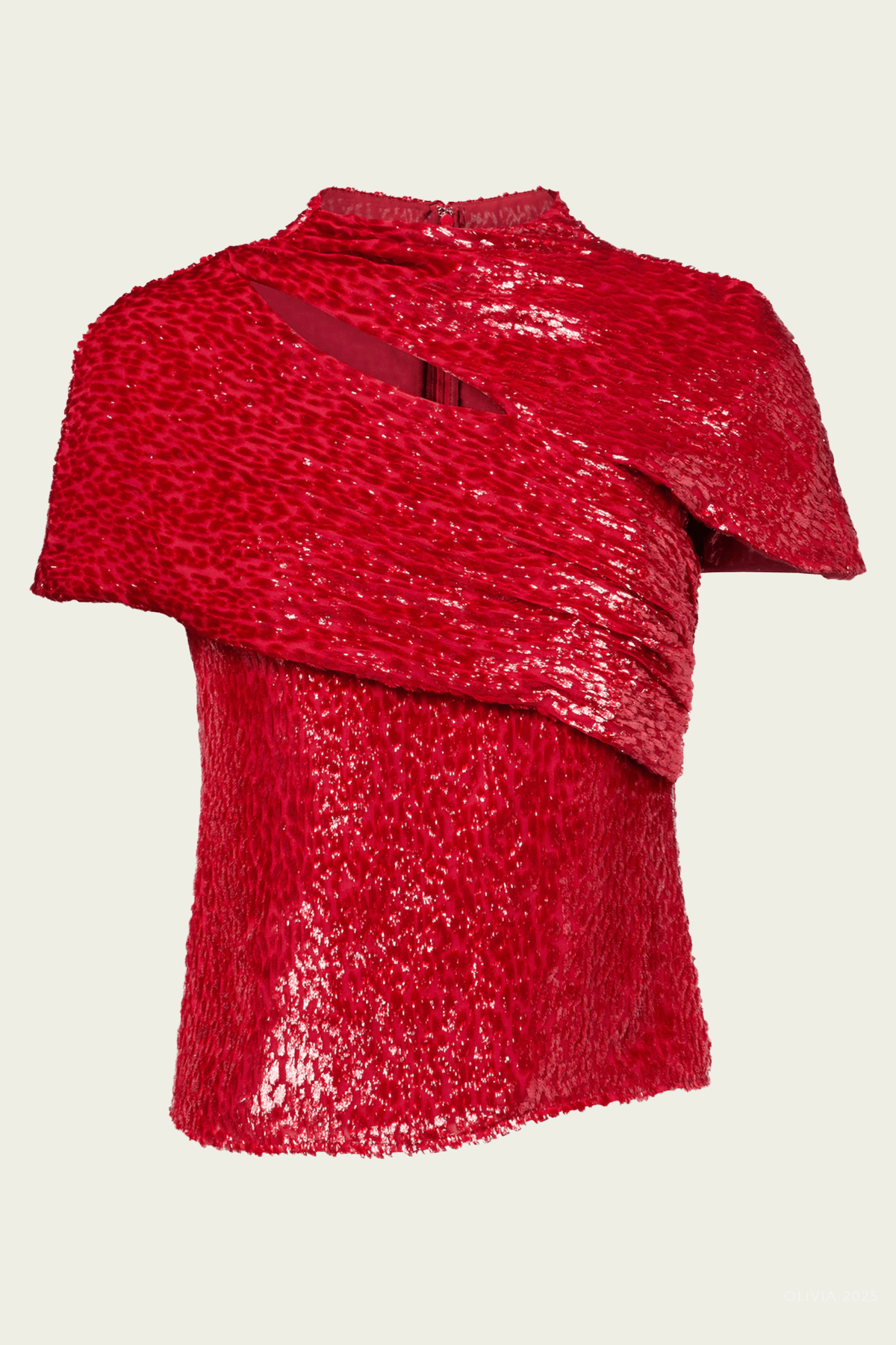 Red Fil Coupe Cut Out Top - shop - olivia.com