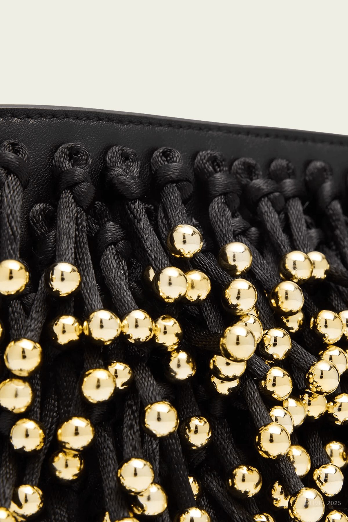 Reese Beaded Fringe Clutch in Black - shop - olivia.com