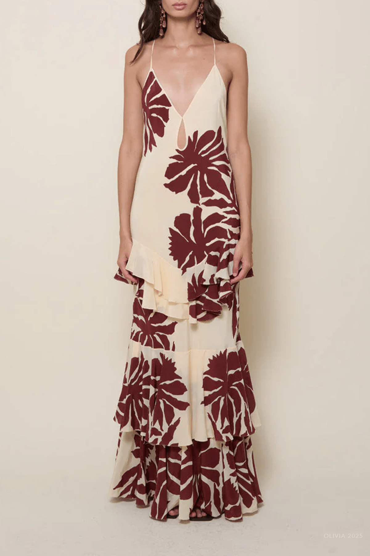 Reinterpretation Maxi Dress in Clavel Ecru - shop - olivia.com