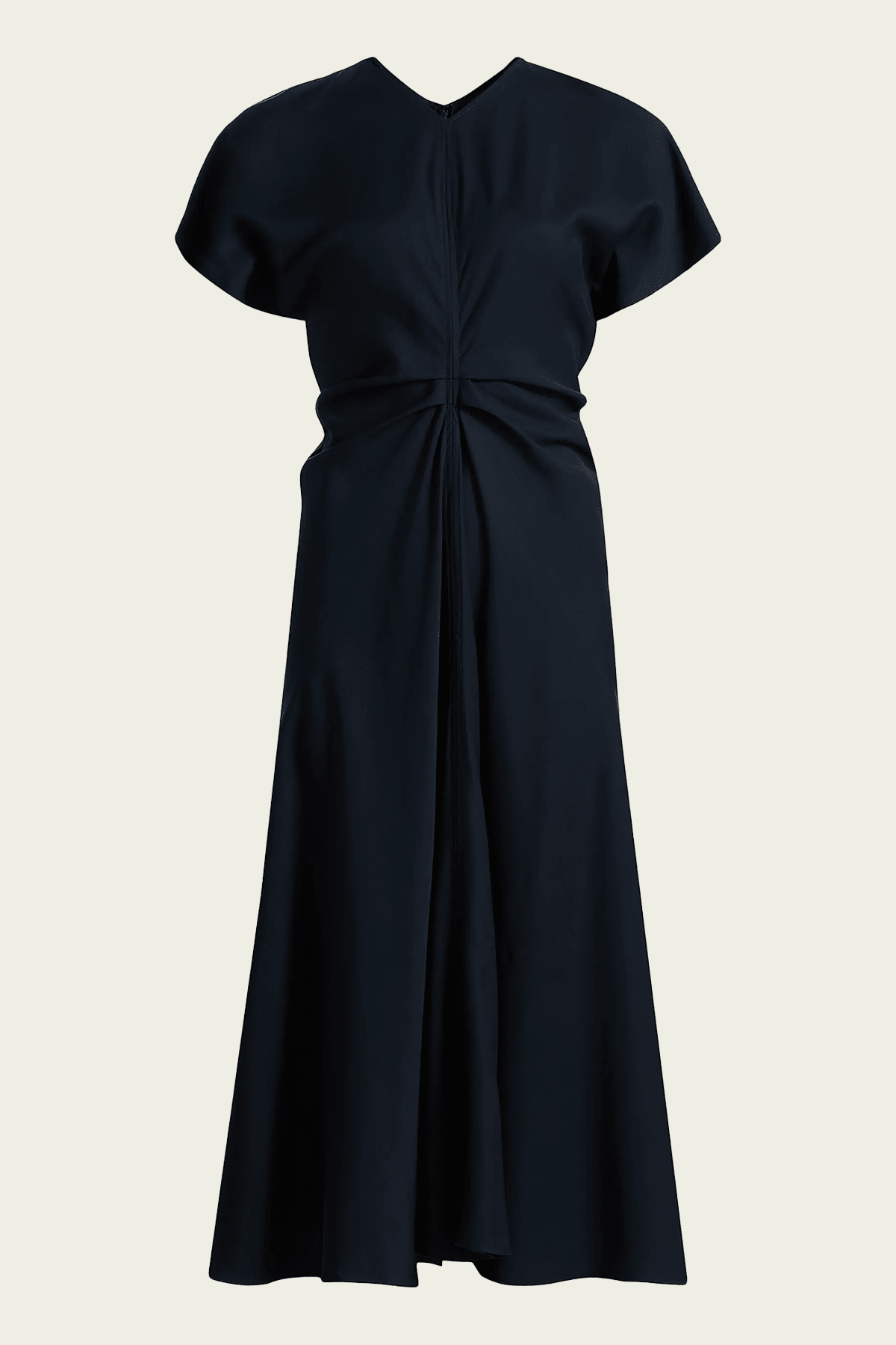 Rem Ruched Midi Dress in Night Blue - shop - olivia.com