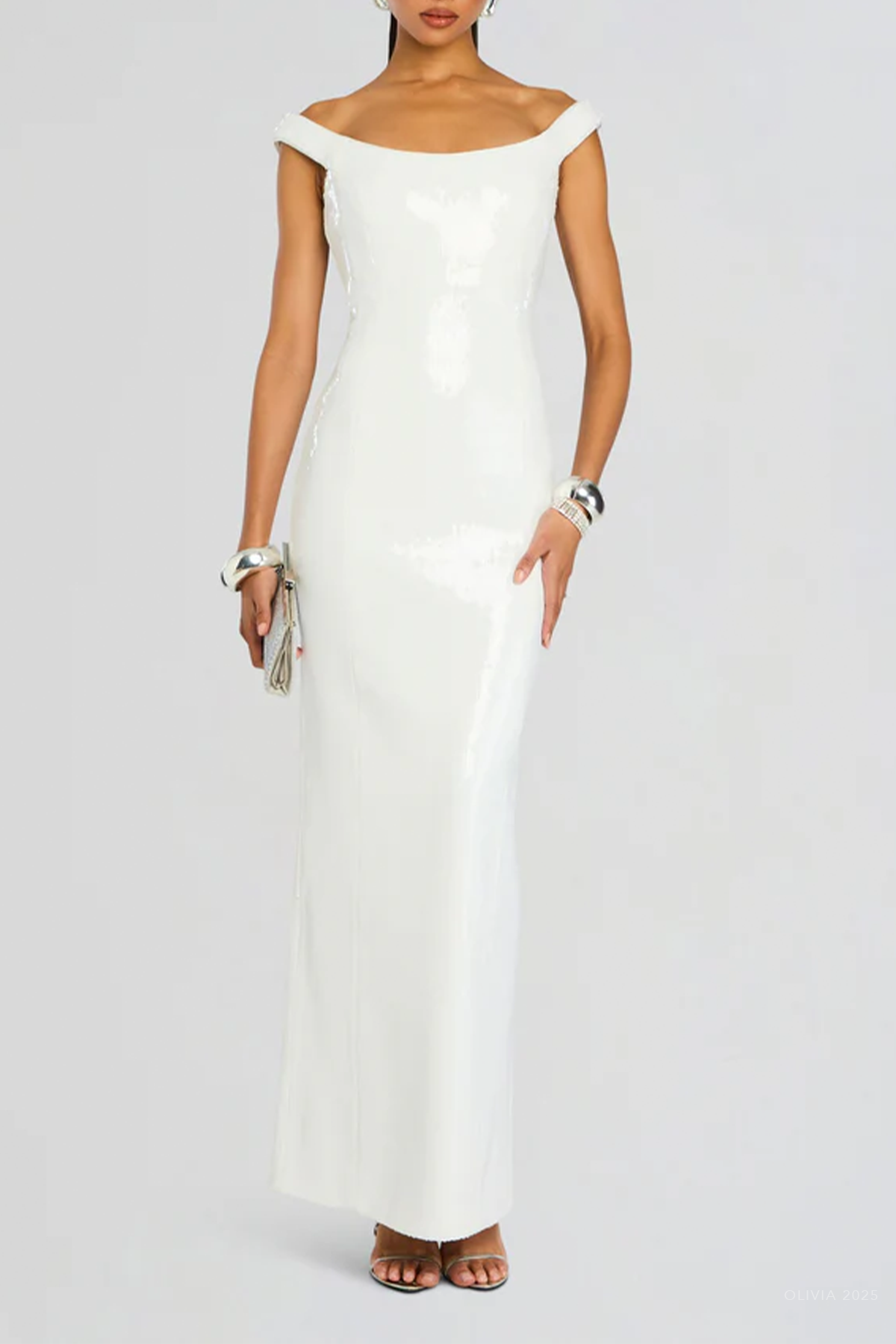 Jazmina Sequin Dress in White