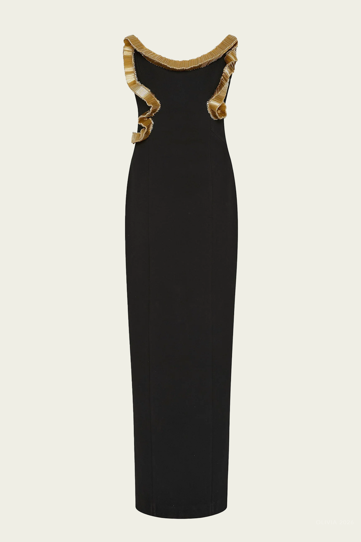 Malik Column Gown in Black