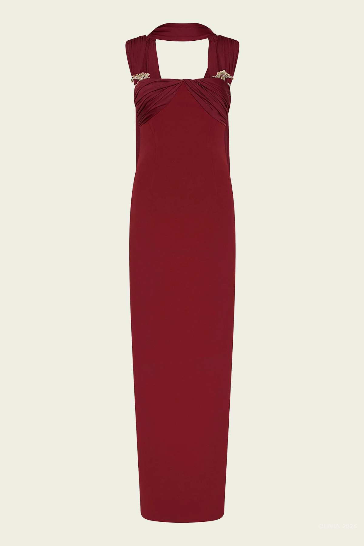 Mali Gown in Wine