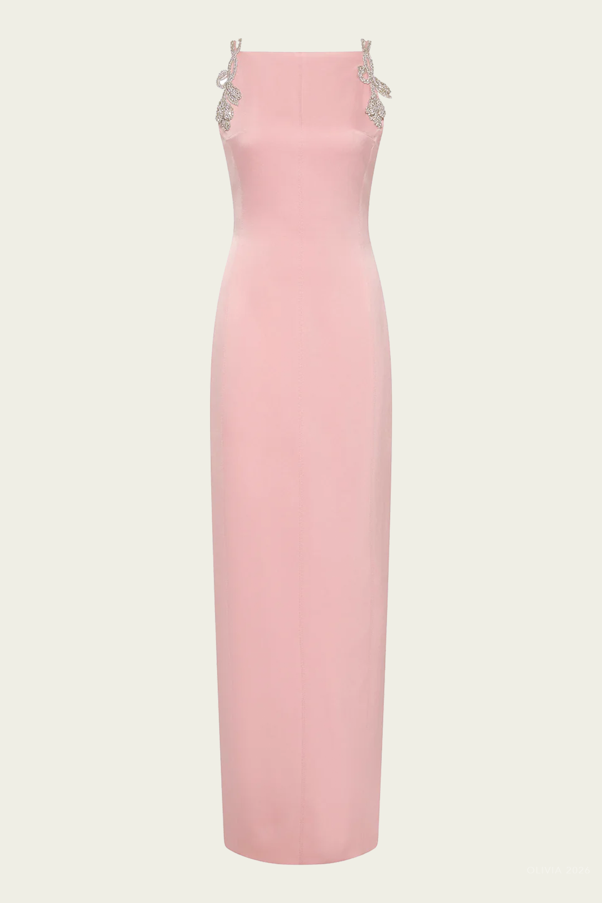 Oryx Column Gown in Rosewater
