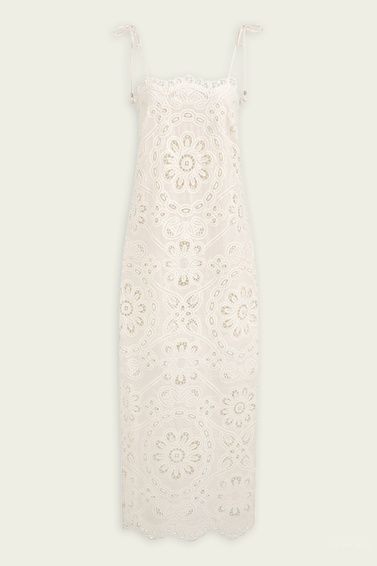 Rhiannon Embroidered Dress in Ivory - shop - olivia.com