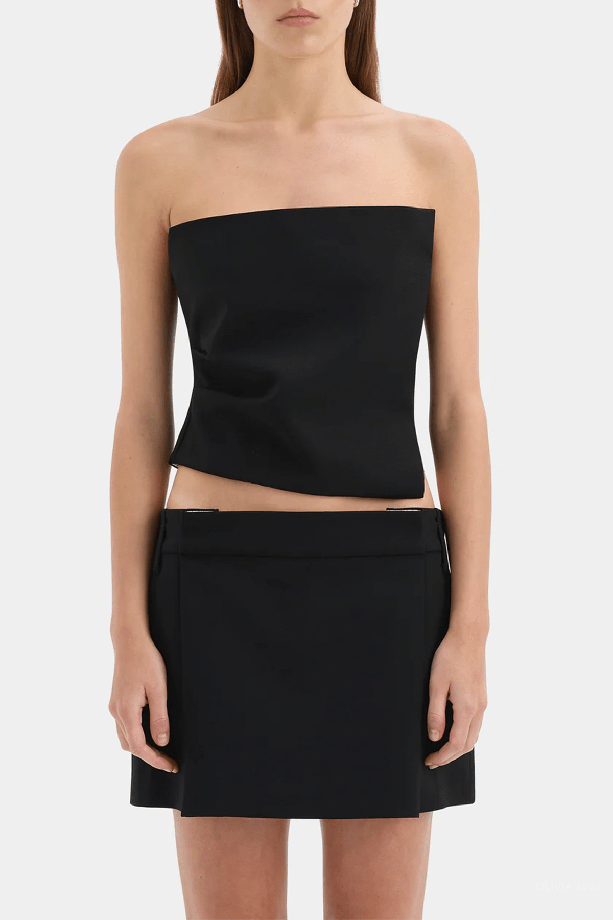 Rivoli Pleated Bodice in Black - shop - olivia.com