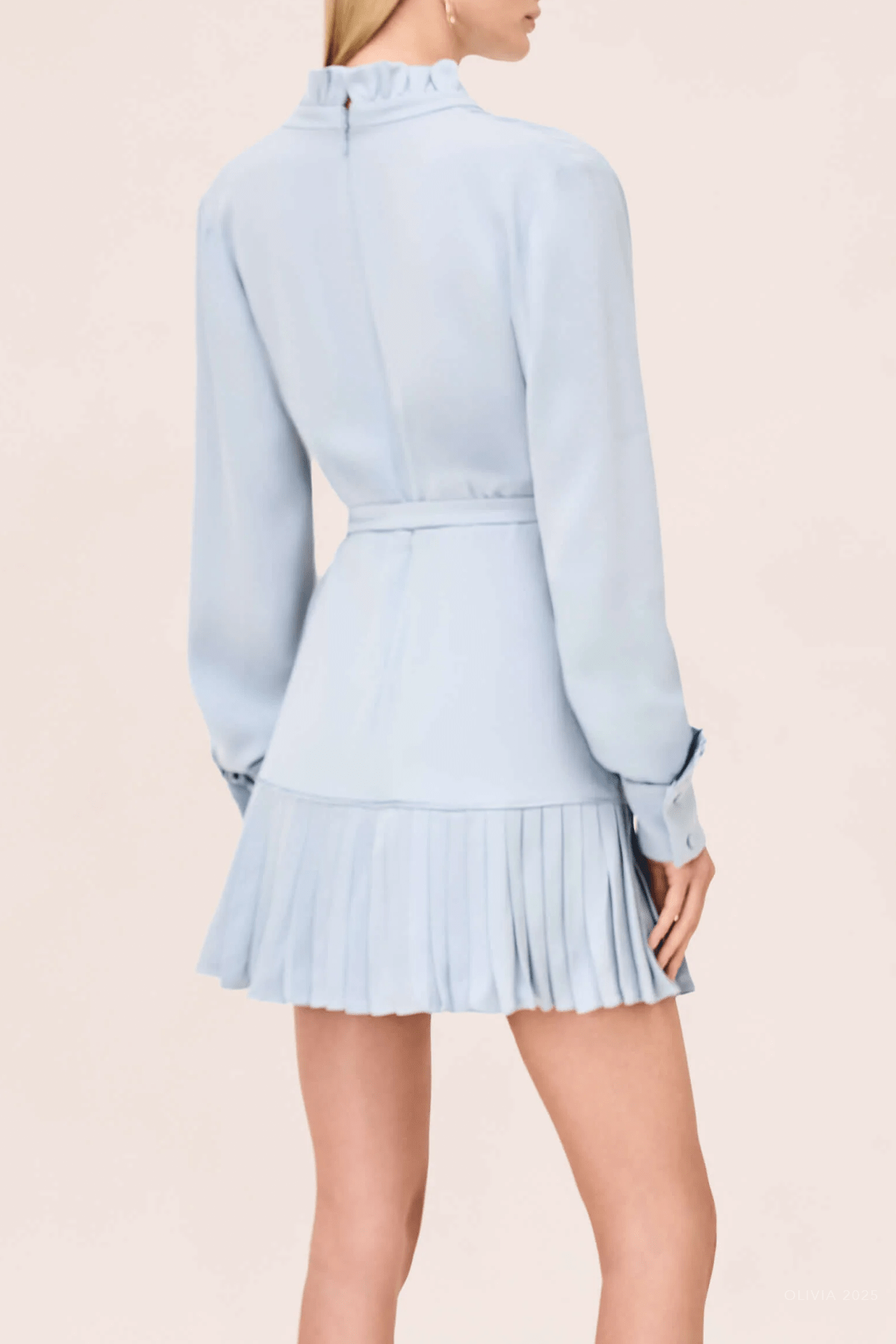 Romina Mini Dress in Haze Blue - shop - olivia.com