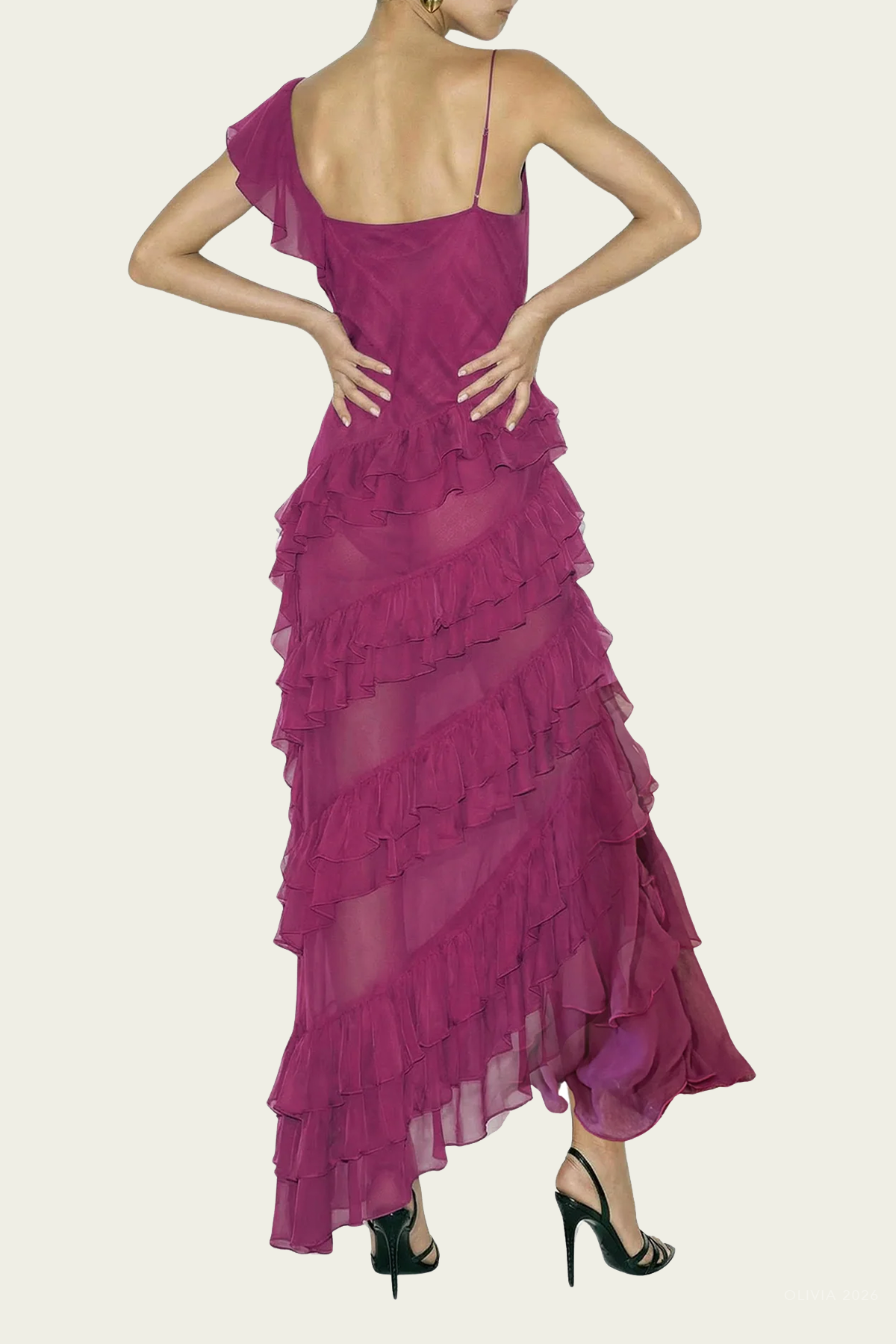 Deon Dress in Rouge