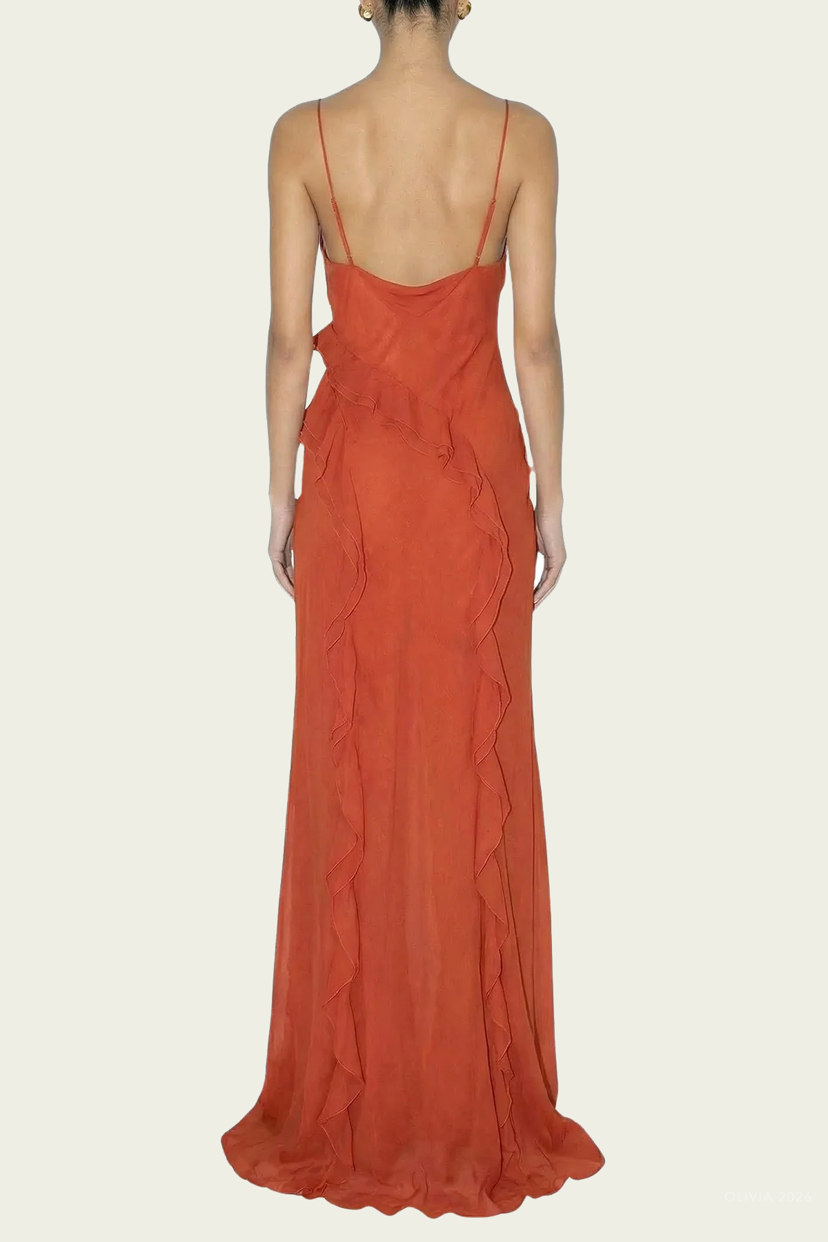 Milena Dress in Burnt Orange