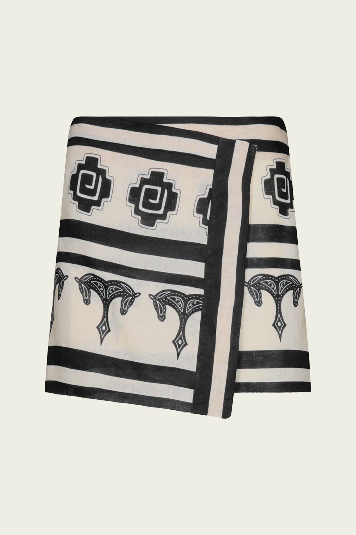 Roots Skirt in Ecru Black - shop - olivia.com