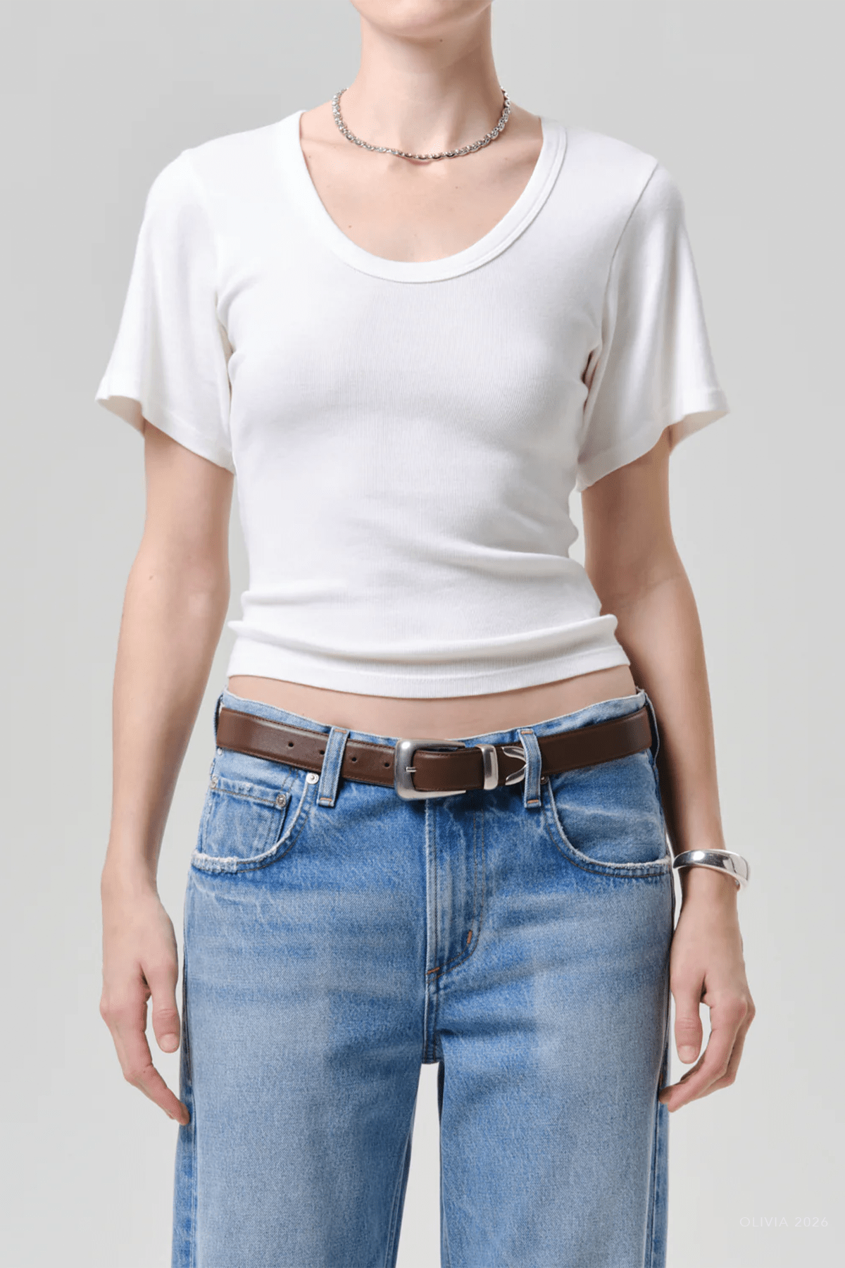 Rosalie U - Neck Tee in Pashmina - shop - olivia.com
