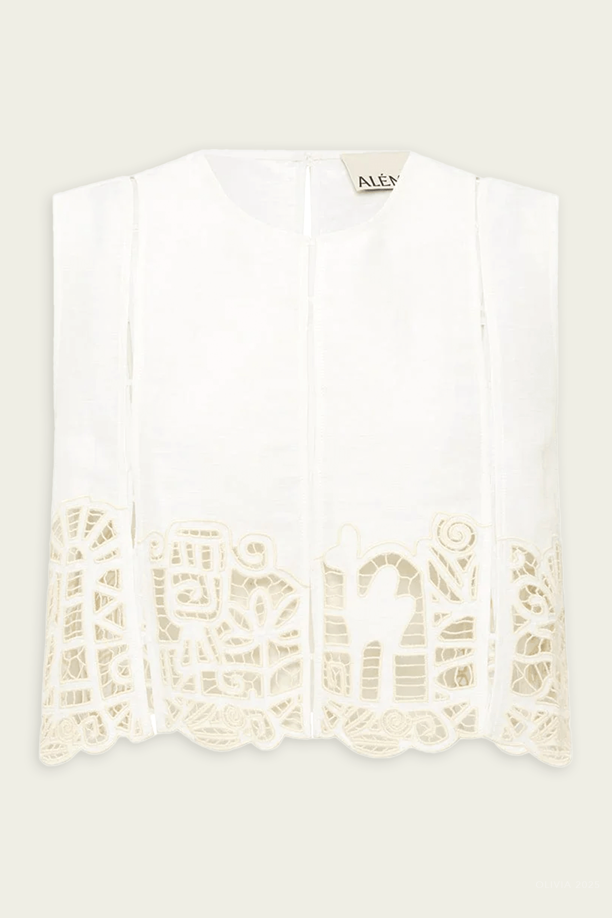 Rosemary Embroidered Top in Cream - shop - olivia.com