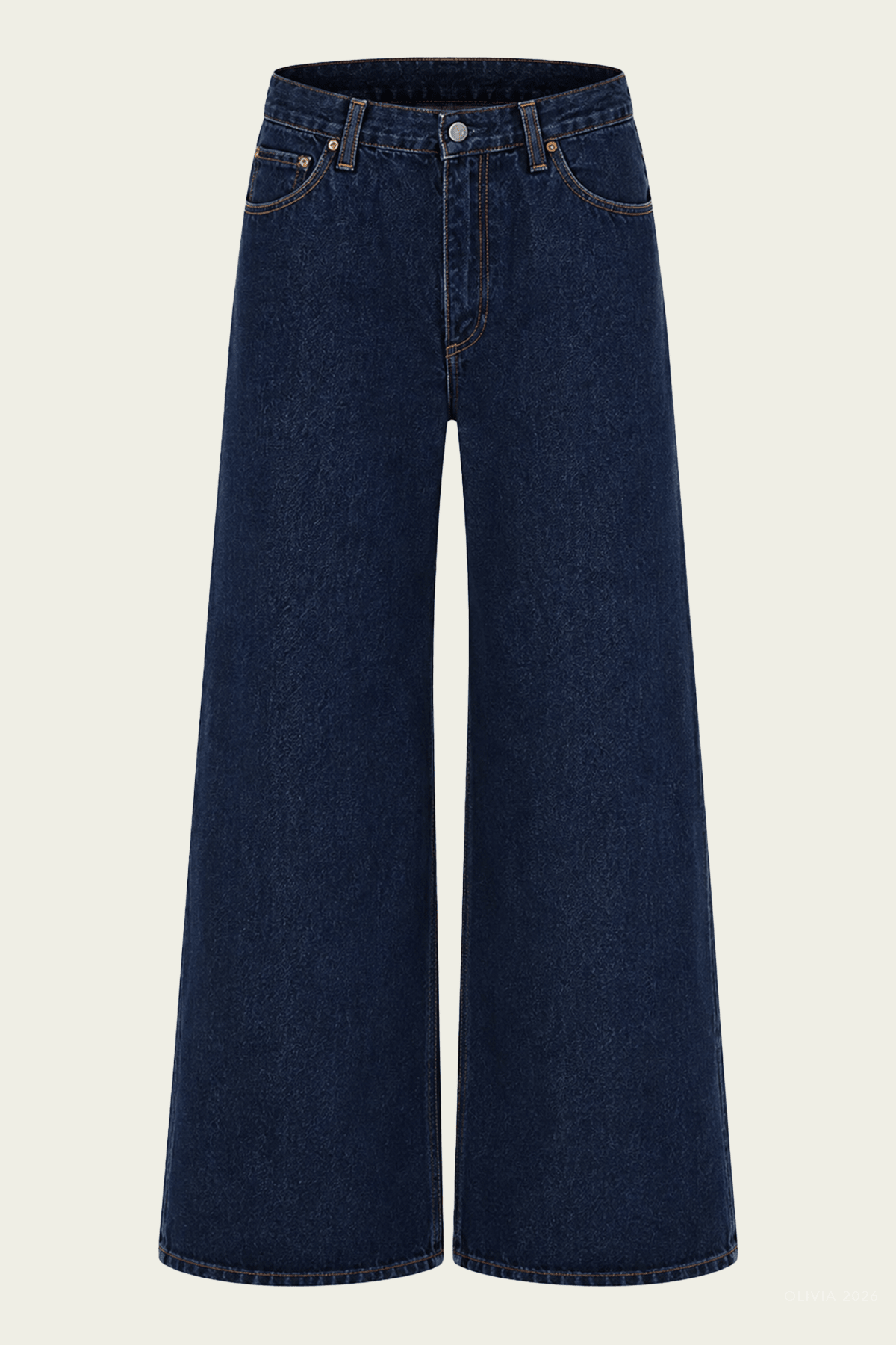Rounded Baggy in Rinse - shop-olivia.com